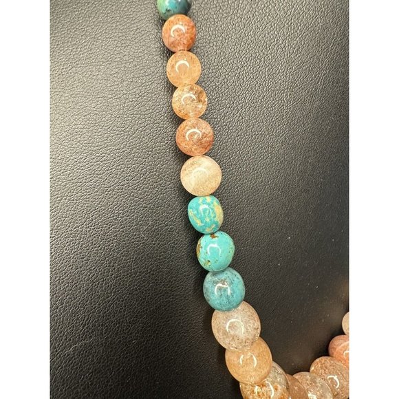 Jay King DTR Desert Rose Trading Sterling 925 Sunstone Turquoise Beaded Necklace - Picture 3 of 8